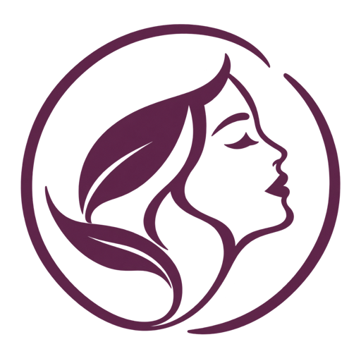 Her World India plum leaf and profile emblem